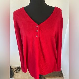 Maurices waffle knit long sleeve 0X